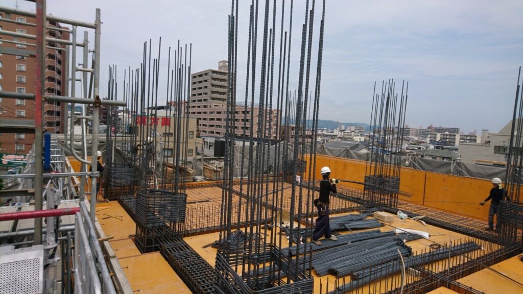 大洲市｜鉄筋工事｜有限会社水沼鉄筋 某鉄筋工事現場