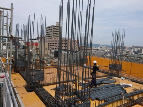 大洲市｜鉄筋工事｜有限会社水沼鉄筋 某鉄筋工事現場