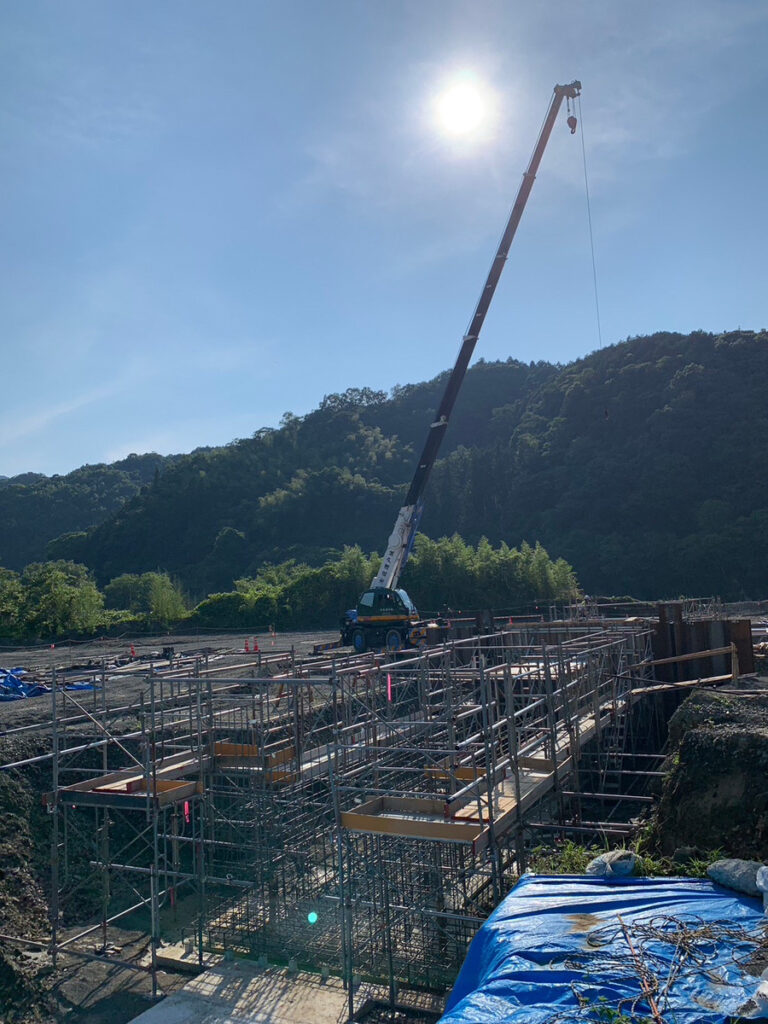 大洲市｜鉄筋工事｜有限会社水沼鉄筋 大洲市菅田町　堤防樋門工事