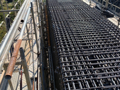 大洲市｜鉄筋工事｜有限会社水沼鉄筋 愛媛県にて、橋脚工事を行いました。
